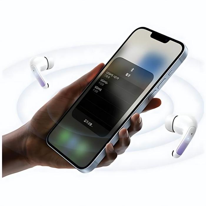 USAMS - USAMS X-don ENC Bluetooth Hörlurar 5.3 TWS - Vit