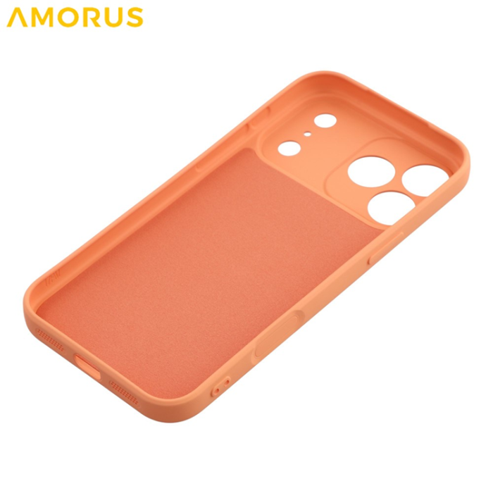Amorus - AMORUS iPhone 17 Pro Max Mobilskal Precise Cutouts - Orange