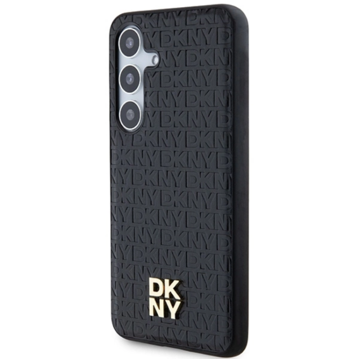 DKNY - DKNY Galaxy S24 Mobilskal Magsafe Läder Pattern Metal Logo