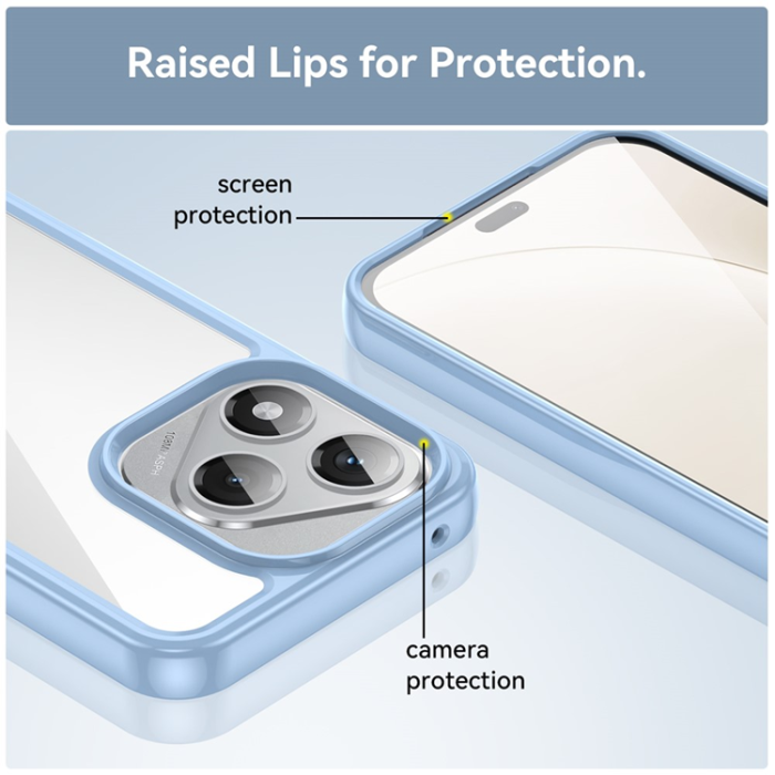 A-One Brand - Mobilskal till Honor X70i / 400 Lite 5G Skyddande klar - Blå