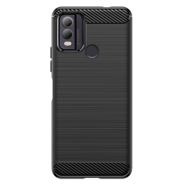 Nokia C22 Mobilskal Carbon silicone - Svart