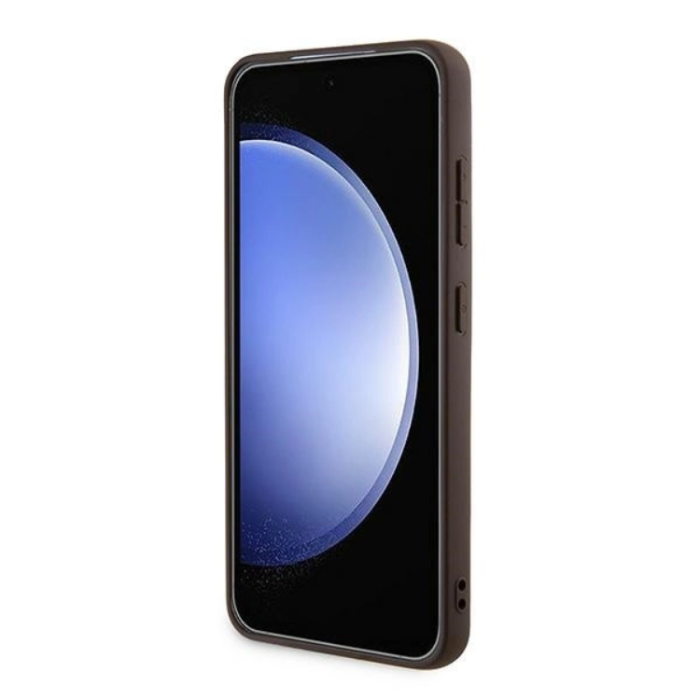 Guess - Guess Galaxy A35 5G Mobilskal Metall Gold Logo - Brun