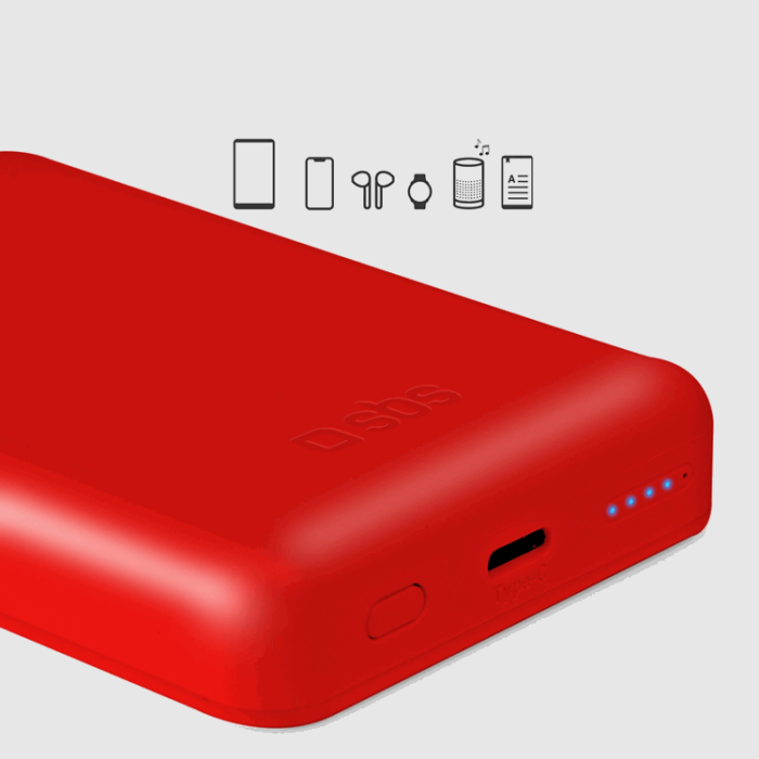 SBS - SBS MagSafe Trådlös Power Bank 5000 mAh USB-C - Röd