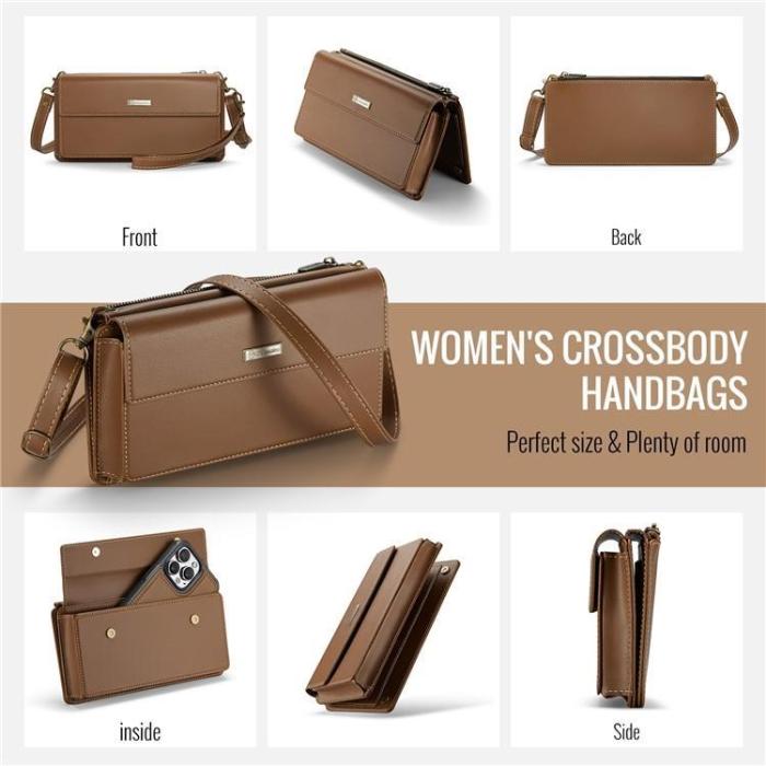 Caseme - CASEME Me20 Crossbody Väska 4.0-7.6'' Läder - Brun