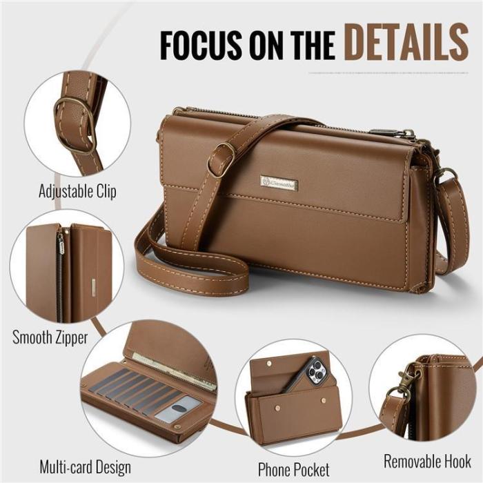 Caseme - CASEME Me20 Crossbody Väska 4.0-7.6'' Läder - Brun