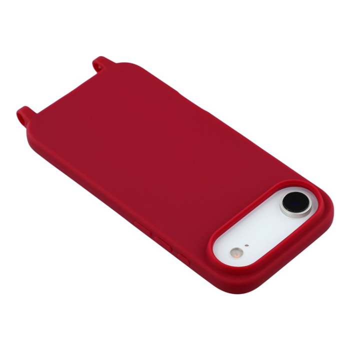 A-One Brand - iPhone 17 Air Mobilskal TPU med Hål för Rem - Mörkröd