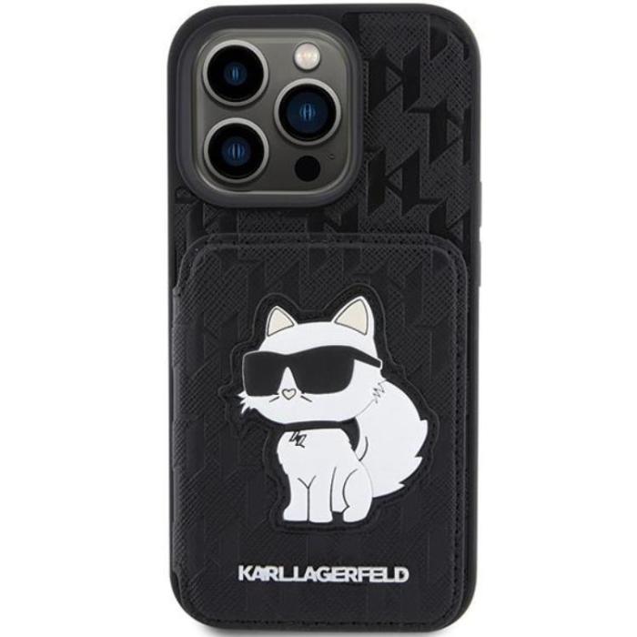 KARL LAGERFELD - Karl Lagerfeld iPhone 15 Pro Mobilskal Korthållare Choupette