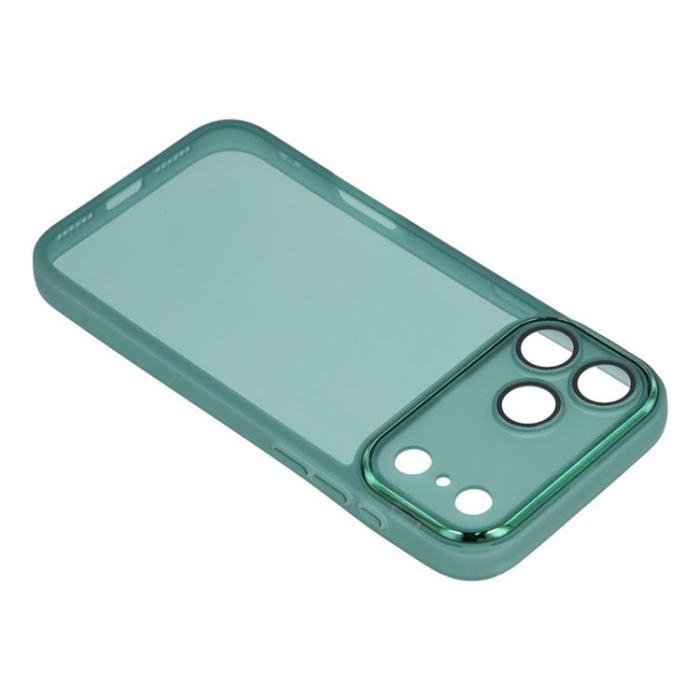 A-One Brand - iPhone 17 Pro Max Mobilskal Electroplated Kameraram - Armégrön