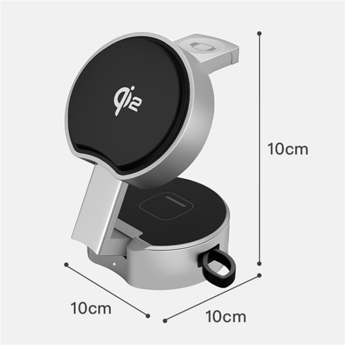 A-One Brand - Qi2 3in1 Trådlös Laddare iPhone, Apple Watch, Airpods