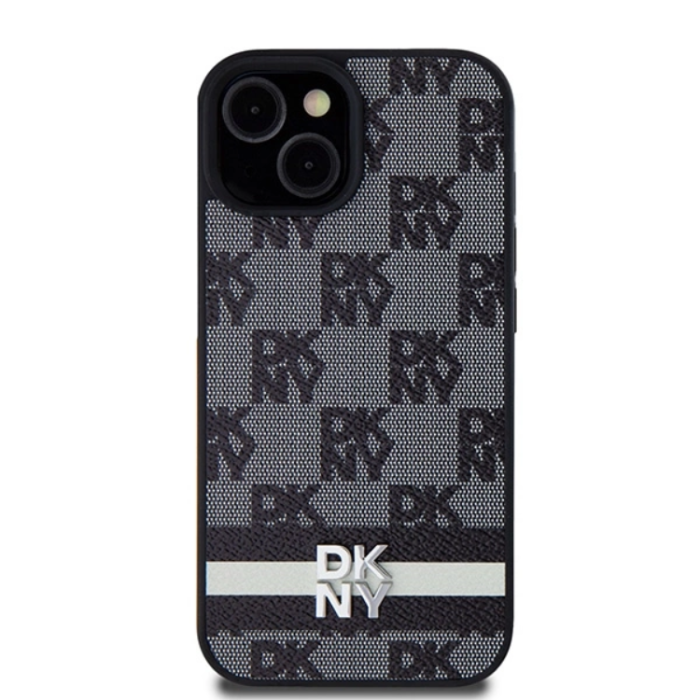DKNY - DKNY iPhone 15/14 Plus Mobilskal Läder Checkered Mono Pattern