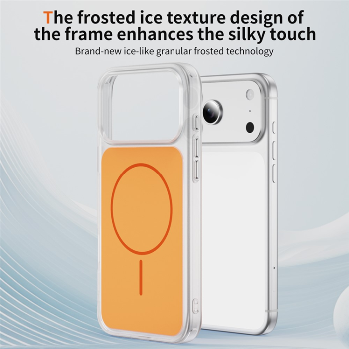 A-One Brand - iPhone 17 Pro Mobilskal MagSafe Skin Touch TPU PC - Orange