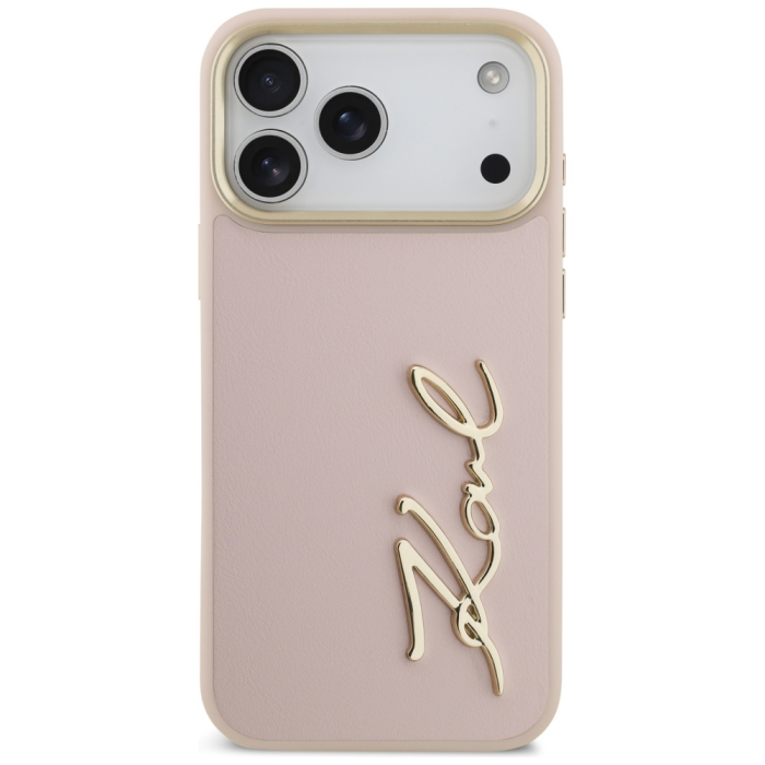 KARL LAGERFELD - Karl Lagerfeld iPhone 17 Pro Mobilskal Script Logo - Rosa