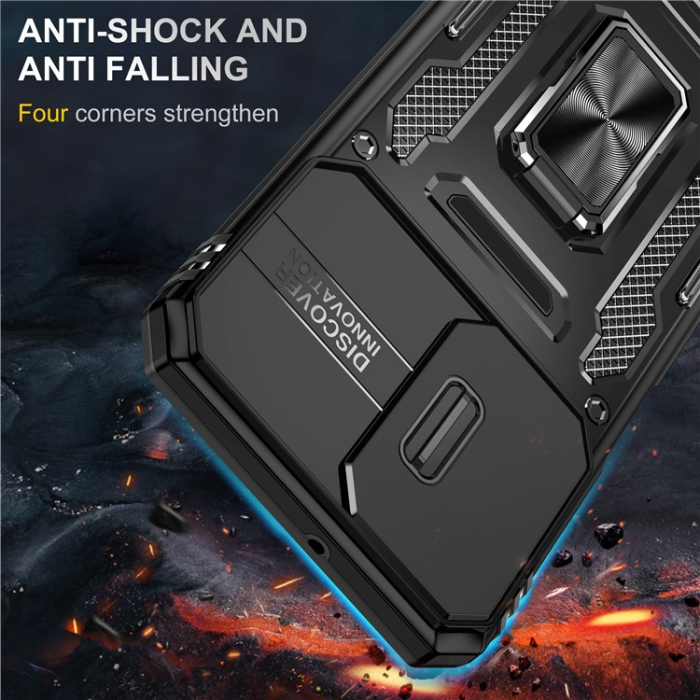 A-One Brand - Galaxy A23 4G/5G Mobilskal Ringhållare Kickstand - Svart