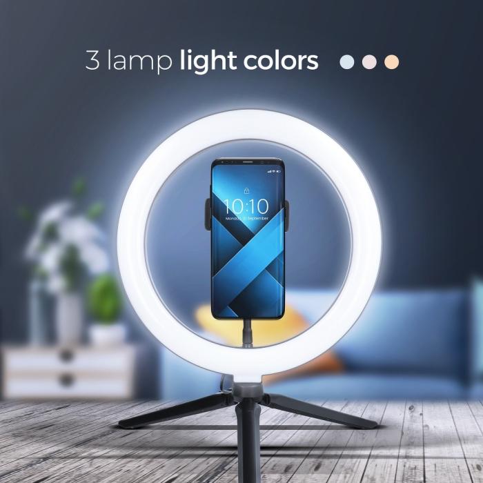 OEM - LED Ring lamp 10 tum med hållare till mobile