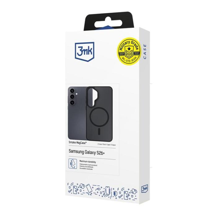 3MK - 3mk Mobilskal För Galaxy S26 Plus MagSafe Smoke - Svart