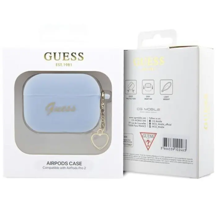 Guess - Guess Airpods Pro 2 Skal Charm Heart Collection - Blå