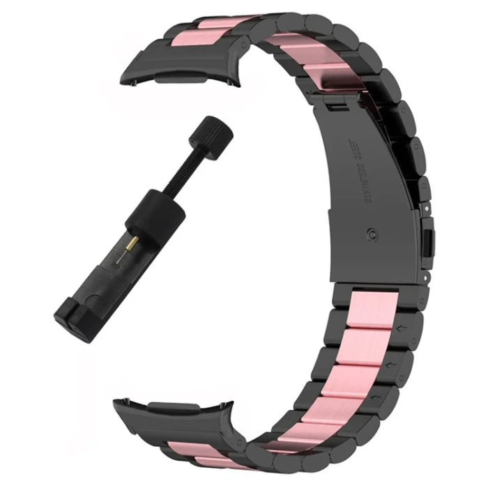 A-One Brand - Galaxy Watch 8 (44mm/40mm) Armband Stainless Steel Three Bead