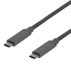 UTGATT - Deltaco PD USB-C till USB-C Kabel 1m 60W - Grå