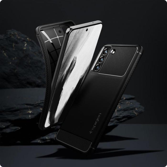 Spigen - Spigen Rugged Armor Skal Galaxy S21 FE - Matte Svart