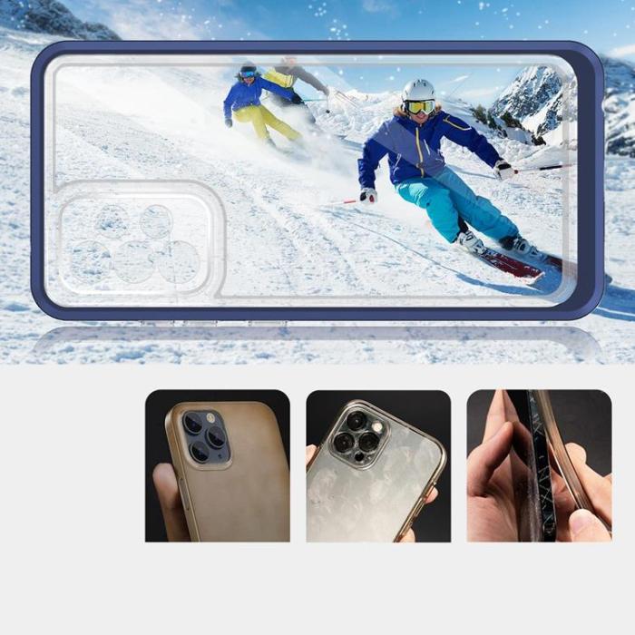 OEM - Galaxy A73 Skal Clear 3in1 Frame Gel - Blå