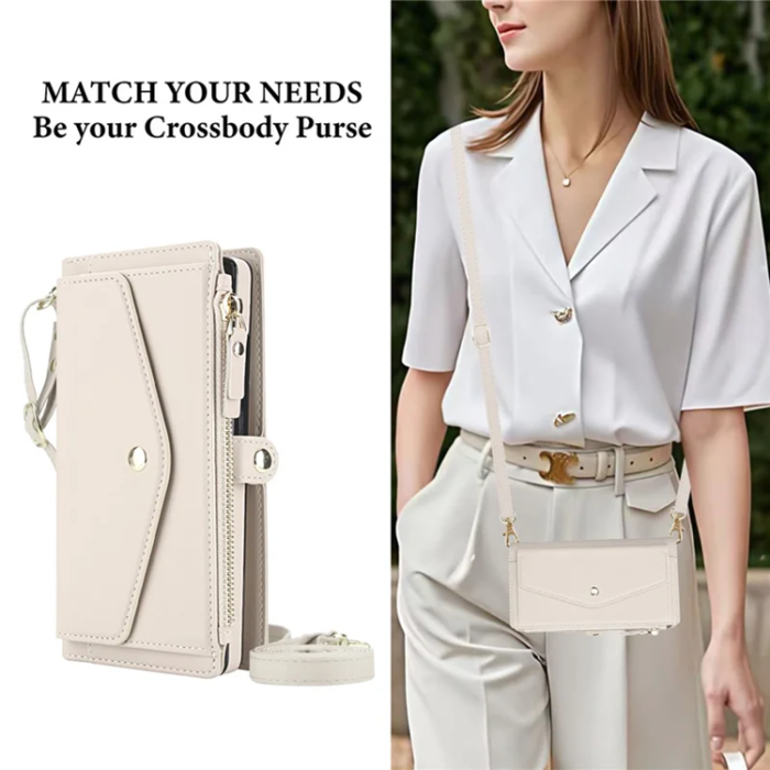 A-One Brand - Galaxy S25 Ultra Plånboksfodral MagSafe Detachable - Vit