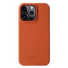 Melkco - MELKCO Mobilskal f&ouml;r iPhone 15 Pro Max, &auml;kta l&auml;der, orange