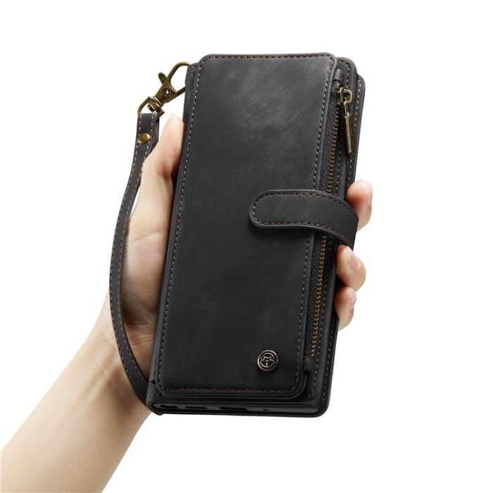 Caseme - CASEME Google Pixel 7A Plånboksfodral C30 Zipper - Svart