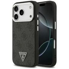 Guess - Guess iPhone 17 Pro Mobilskal MagSafe 4G Triangle Logo - Svart Silver