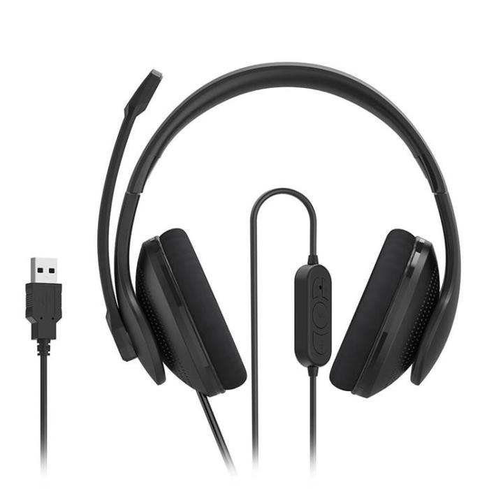 Hama - Hama Headset PC Office Stereo Over-Ear HS-USB300 V2 - Svart