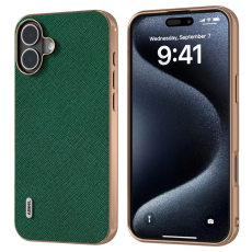 ABEEL - ABEEL iPhone 16 Plus Mobilskal Äkta Läder Electroplating