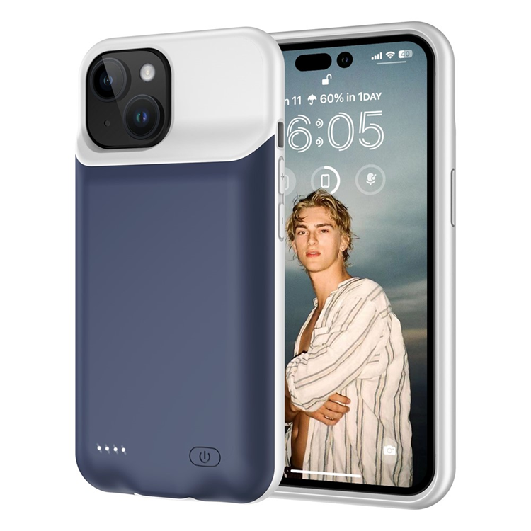 iPhone 15 Plus Batteriskal 8500mAh - Blå | 2353 | AlltMobil