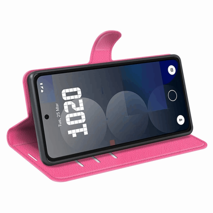 A-One Brand - Nothing Phone (3a) Pro Plånboksfodral Litchi Texture - Rosa