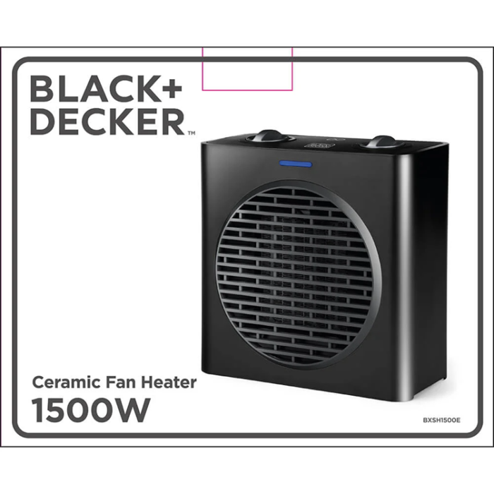 Black & Decker - Black & Decker Keramisk Värmefläkt 1500W - Svart