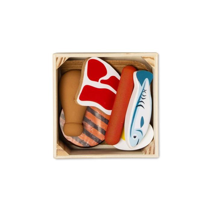 MND - MND Lekset För Matgrupper Wooden Food Groups Play Set - Protein