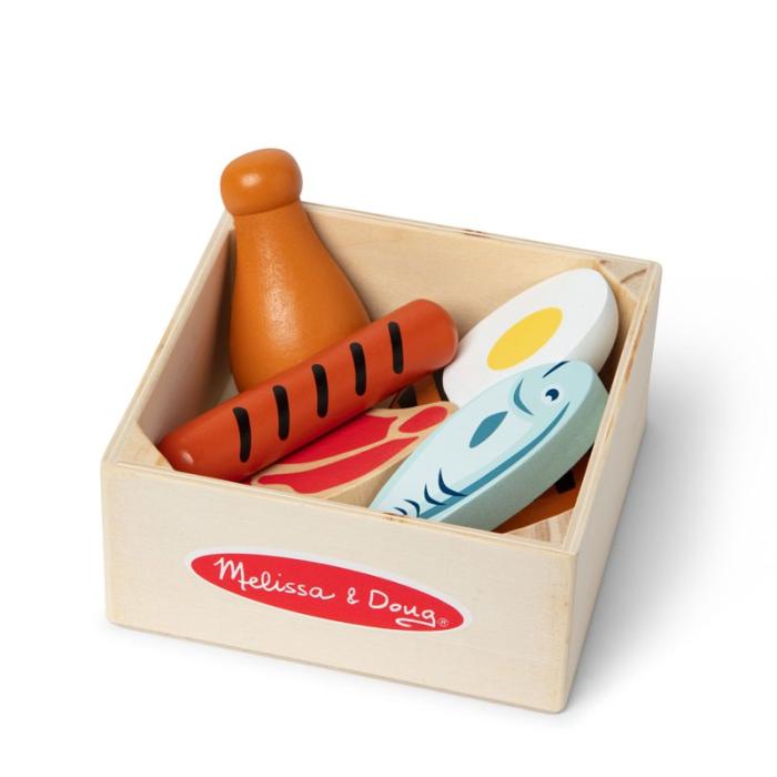 MND - MND Lekset För Matgrupper Wooden Food Groups Play Set - Protein
