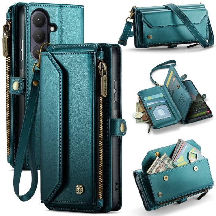 Caseme - CaseMe Mobilfodral för Samsung Galaxy S26 Plus Konstläder 10 kortfack - Grön