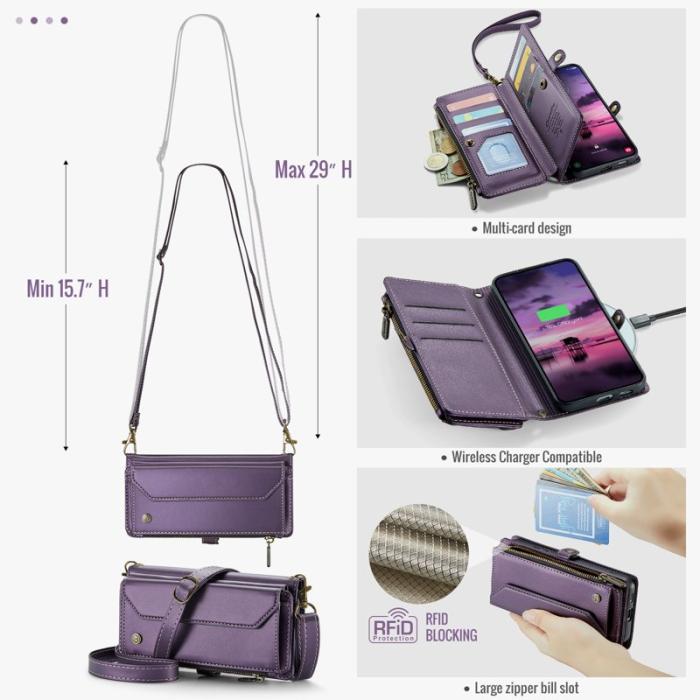 Caseme - CaseMe Mobilfodral för Samsung Galaxy S26 Plus Konstläder 10 kortfack - Lila