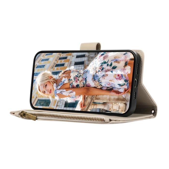 OEM - Mobilfodral för Samsung Galaxy S26 Ultra Konstläder med kortfickor - Beige