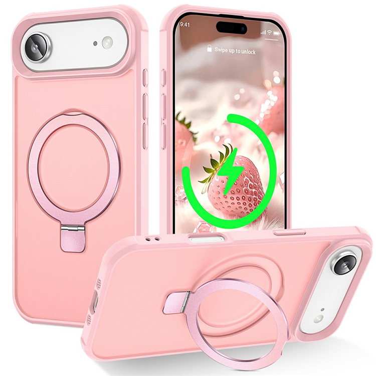 iPhone Air Mobilskal MagSafe TPU+PC Kickstand - Rosa | 2353 | AlltMobil