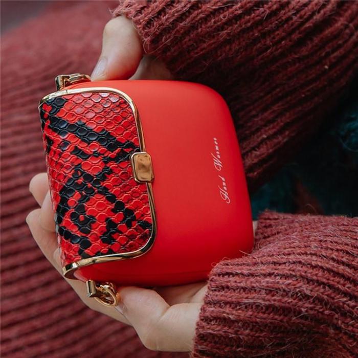 UTGATT - Powerbank 10000mAh QW-N218 Mini Kvinnor Handväska - Röd