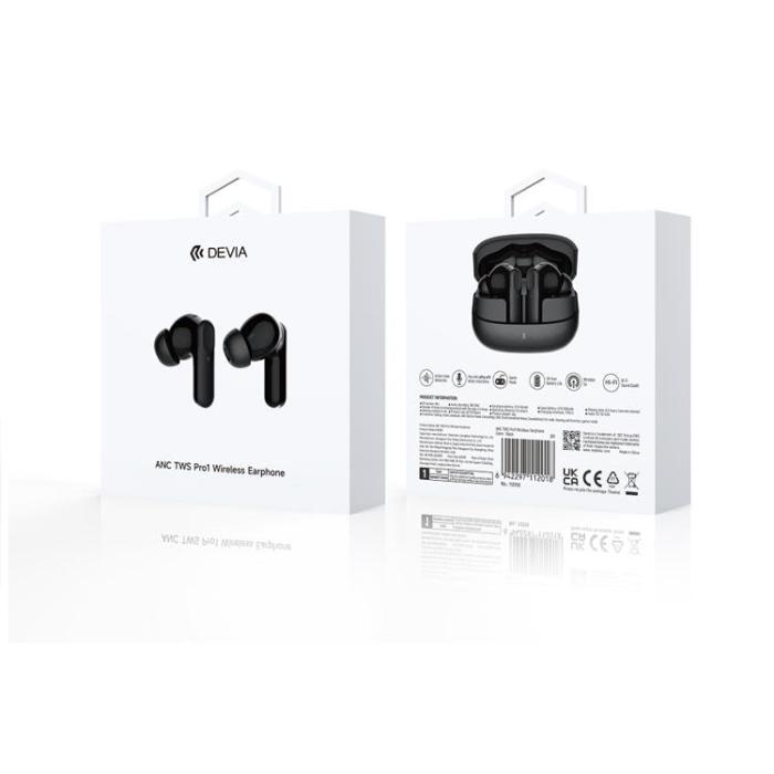 Devia - Devia TWS In-Ear Hörlurar Bluetooth ANC Pro 1 - Svart