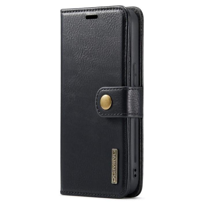 DG.MING - DG.MING iPhone 15 Plus Plånboksfodral Äkta Läder 2in1 - Svart