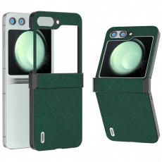 ABEEL - ABEEL Samsung Galaxy Z Flip5 Pl&aring;nboksfodral med Hinge Skydd - Gr&ouml;n