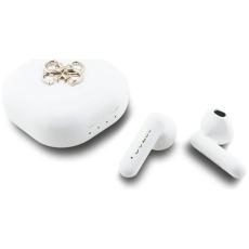 Guess - Guess TWS In-Ear H&ouml;rlurar Bluetooth 4G Metal Logo - Vit