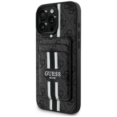 Guess - Guess iPhone 16 Pro Max Mobilskal Magsafe Korthållare Stripes