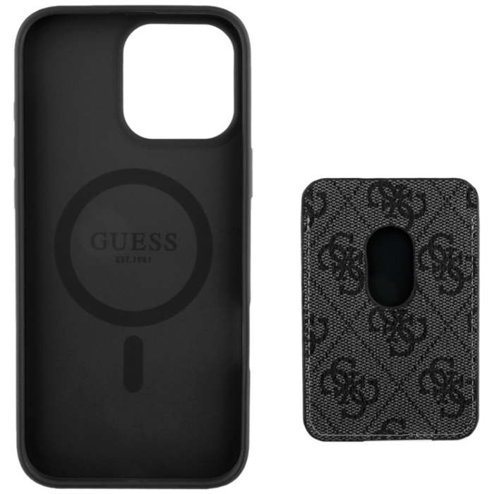 Guess - Guess iPhone 16 Pro Max Mobilskal Magsafe Korthållare Stripes