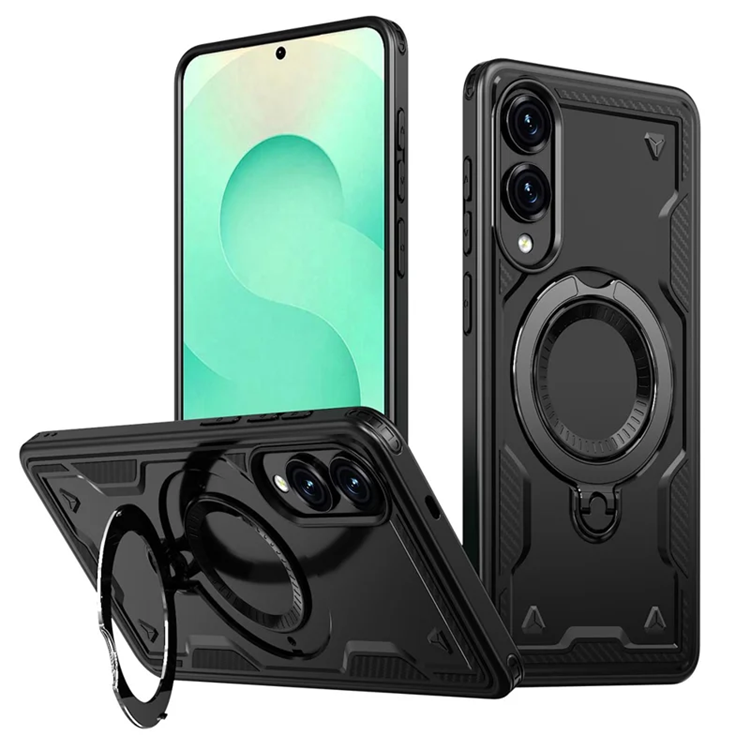 Mobilskal till Galaxy S25 Edge Magsafe Kickstand (Svart) | 2353 | AlltMobil