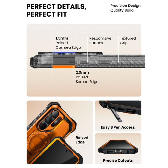 SupCase - SupCase Mobilskal För Galaxy S26 Ultra Magsafe IBLSN Armorbox - Coral
