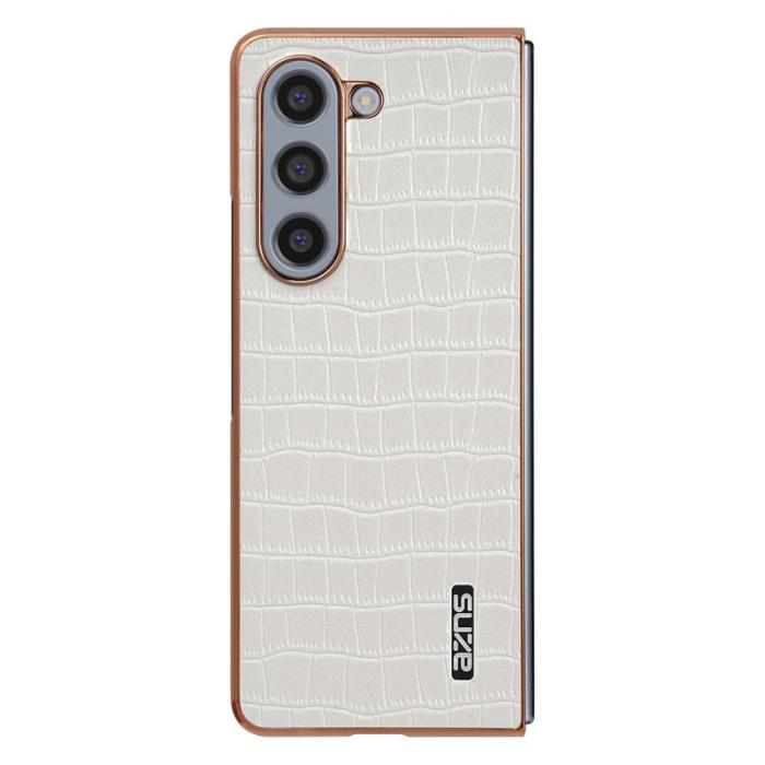 AZNS - AZNS Samsung Galaxy Z Fold5 Fodral KonstLäder - Vit