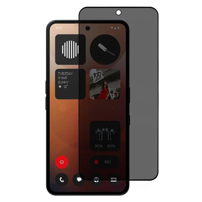 A-One Brand - Nothing Phone 3(a)/3(a) Pro Härdat Glas Skärmskydd Privacy Anti-Peep